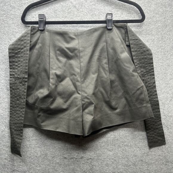 NWT Marie Oliver Pixie Belted High Rise Shorts Tie Dark Olive Green Women's Sz 2 - Picture 1 of 9